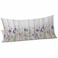 thumbnail image 2 of Spring Floral Body Pillow Covers 20"x54", Summer Botanical Flowers Vintage Soft Brushed Microfiber Breathable Throw Pillow Covers, Pillowcase with Zipper for Couch Sofa Bedroom Living Room, 2 of 9