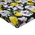 thumbnail image 2 of Ambesonne Tropical Fitted Sheet, Hibiscus Petals Lemons, Queen Size, Multicolor, 2 of 3