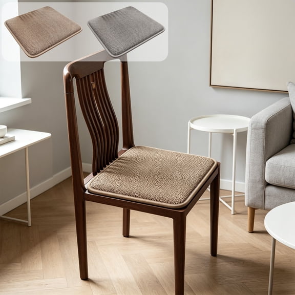 AYktou Chair Cushions, 18×18 Inch Woven Textured Chair Pads for Dining Chairs, Non Slip Office Seat Cushions, Washable Square Soft Breathable Chair Seat Pad for Kitchen Chairs Metal Wooden Chair
