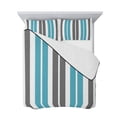 thumbnail image 7 of Grey Aqua Stripes,Twin Size Down Alternative Comforter,Lightweight Comforter Quilt Bedding Set with Pillow Shams Abstract Contemporary Minimalist Geometric Bed Comforter Duvet Insert 68"x86", 7 of 7