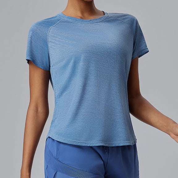 PFRNLF Women's Moisture Wicking T Shirt Short Sleeve Quick Dry Shirts Gym Workout Athletic Running Tops Crew Neck Tees