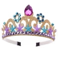 thumbnail image 2 of Crystal Girls Kids Resina Elástica Princesa Banda para El Cabello Suave Tiaras para Niños Fotografía Cumpleaños Disfraz Diademas Oro Yinane Niños Hairband, 2 of 7