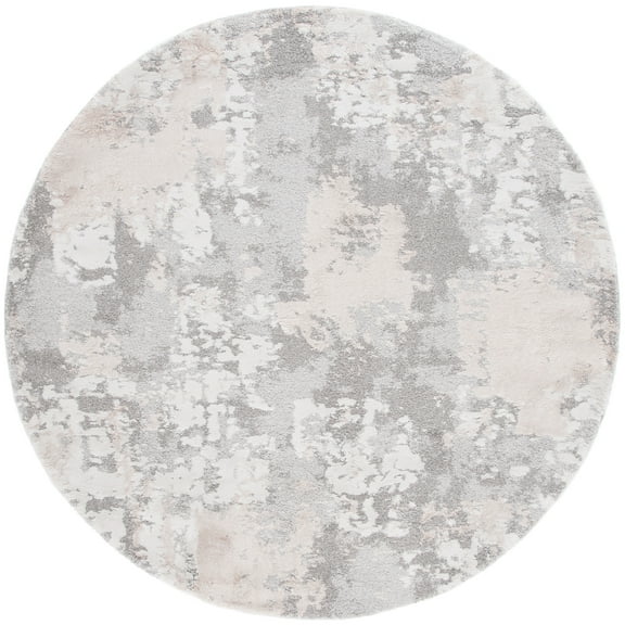 SAFAVIEH Century Bentley Distressed Area Rug, Beige/Grey, 6'7" x 6'7" Round