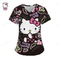 thumbnail image 1 of Uniforme d'Infirmière pour Femmes Manches Courtes Hello Kitty Blouse de Travail avec Poche Blouses Médicales Accessoires, 1 of 7