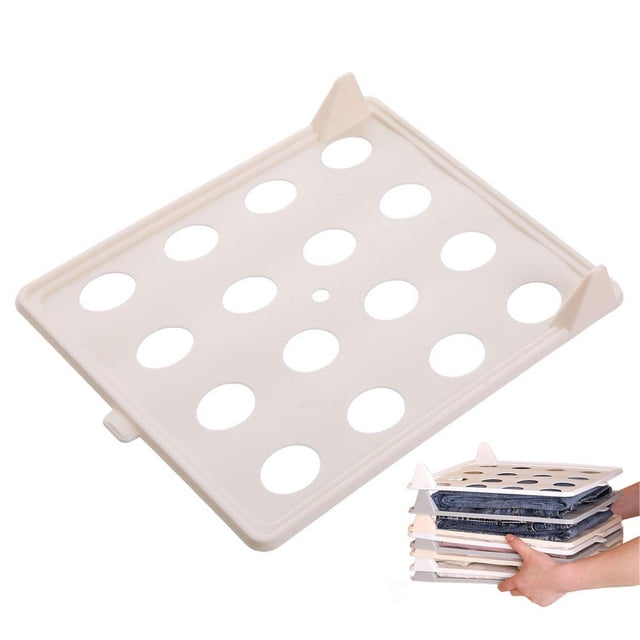 Wardrobe Folding Board, Stackable Space-Saving Organizer with Adjustable Height, for Closet Shelves Bedroom Storage