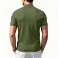 thumbnail image 6 of BRANROY Summer Tops for Men - Trendy True Classic Tees Men Style, Mens Shirts Short Sleeve Mock Turtleneck Stretchy Daily Pullover,Army Green,L, 6 of 7