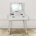 thumbnail image 2 of ViscoLogic Vogue Makeup Vanity Dressing Table with Removable Mirror | White, 2 of 4