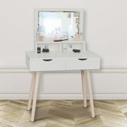 ViscoLogic Vogue Makeup Vanity Dressing Table with Removable Mirror