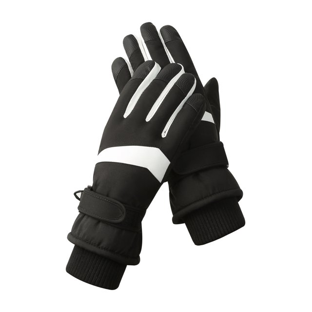 Guantes de esquí de invierno para hombres y mujeres, para exteriores, con pantalla táctil, cálidos, forrados de vellón, gruesos, impermeables y antideslizantes
