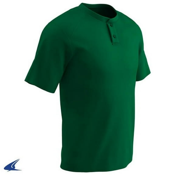Champro Youth Dri-Gear Turn Two 2-Button Baseball Jersey Dark Green Xl