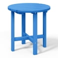 thumbnail image 2 of WestinTrends Outdoor Side Table, All Weather Poly Lumber Adirondack Small Patio Table Round End Table for Pool Balcony Deck Porch Lawn Backyard, Pacific Blue, 2 of 12