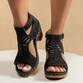 thumbnail image 5 of Dakaela Chunky Heeled Sandals for Women Cutout Open Toe Summer Shoes Dress Ankle Booties Black 6.5, 5 of 7