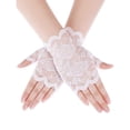 thumbnail image 1 of Props Half Finger Lace Design Gloves Elegant Stylish Accessories For Performances Parties Themed Events, 1 of 2