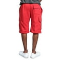 thumbnail image 5 of g-style usa men's solid fleece heavyweight cargo shorts fs76 - red - small, 5 of 7