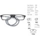 thumbnail image 4 of Gafas de lectura magnéticas colgantes para hombres y mujeres (gris-150°), 4 of 5