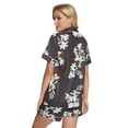 thumbnail image 5 of MintLimit Women's Pajamas Floral V-neck Button Down Short Sleeve Shirt and Shorts Sleepwear Pjs Lounge Set, 5 of 6