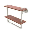 thumbnail image 7 of Allied Brass Pipeline 16'' Double Ironwood Shelf with Towel Bar in Oil Rubbed Bronze, 7 of 7