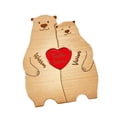 thumbnail image 3 of Rompecabezas de madera con forma de oso, juguete educativo, rompecabezas de madera, regalo, familia de osos 2 osos, 3 of 9