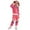 Pink, variant on Boys Tracksuit Disco Zip Up Hip Hop Dance Color Matching Costume Athletic Comfortable 2 Piece Outfits 6-7 Y