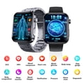 thumbnail image 2 of LAATIKUI F300 smart watch, Bluetooth GPS men and women sports outdoor waterproof mode, 2.1-inch fitness exercise tracker, call/smart reminder, 2 of 25