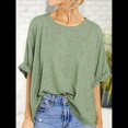 thumbnail image 4 of Camiseta Holgada Informal de Verano de Corta para Mujer. Verde XL, 4 of 8