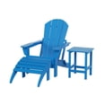 thumbnail image 2 of WestinTrends Malibu 3-Piece set classic Adirondack chair with ottoman and a small coffee table (1 seater), Pacific Blue, 2 of 13