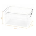 thumbnail image 6 of Pack of 4 Clear Storage Containers Stackable Refrigerator Organizer Bins with Handles Fresh Keeper for Fridge, Freezer, Cabinet, Pantry, Kitchen, 6 of 6
