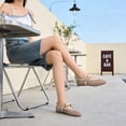 thumbnail image 5 of BERANMEY Women's Breathable Closed Toe Mesh Sandals Lightweight Comfort Flats with Metal Chain Detail Casual Walking Shoes for Beach and Holiday, 5 of 7