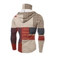 thumbnail image 4 of Domuza Men Upf 50+ Fishing Shirts American Flag Print Long Sleeve Protection Sun Hoodie Summer 2026 Outdoor Hiking Running Rash Guard Tops Complexion L, 4 of 4