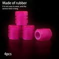 thumbnail image 3 of VONKY Pack of 4 Universal Car Tire Valve Stems Cap Luminous Auto Wheel Rim Light in Dark Cover Protector Replacement Parts Pink, 3 of 6