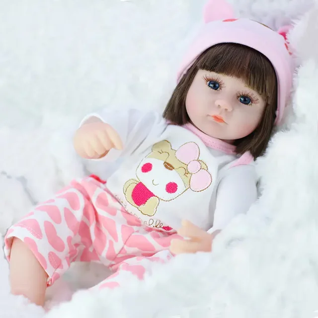 Rebirth Doll Simulation Baby Enamel Soft Glue Doll Children's Educational Toys Gift Standing Size 17in Seating Size 11.4 InColor #3Nosize Gao Jinjia unisex