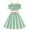 Green, variant on Hiijoy Big Girls Summer 2Pcs Outfits Ruffles Camisole Belted Skirt Set, Sizes 9-10Y