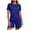 Blue-shirts for women, variant on Women's Casual Sets 2 Piece Outfits Short Sleeve Crewneck T Shirts and Bermuda Shorts Set Vacation Clothes
