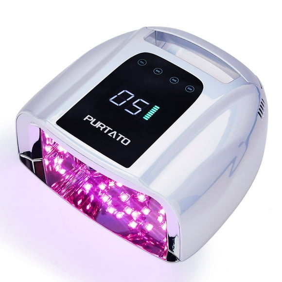 Lámpara de uñas UV LED Purtato Professional recargable 96W