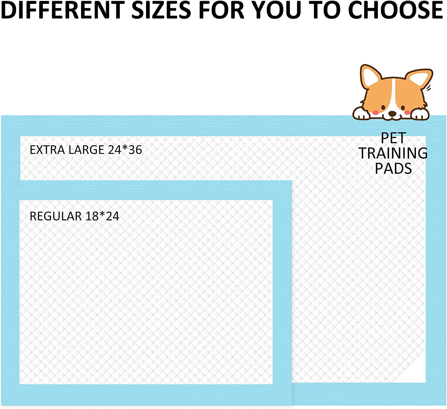Puppy Pee Pads Extra Large ,Indoor Potty Pads for Dogs,Cats & Rabbits,Disposable Pet Training and Piddle Pads,Super Absorbent & Leak-Proof