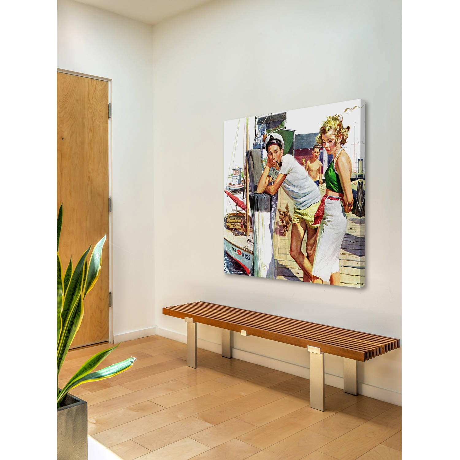 "Checking Her Out" Painting Print on Wrapped Canvas