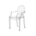 thumbnail image 1 of Chaise de Salle à Manger Empilable Transparente Casper (Lot de 2), 1 of 4