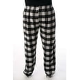 thumbnail image 3 of #followme Men's Flannel Pajamas - Plaid Pajama Pants for Men - Lounge & Sleep PJ Bottoms (Black / White - Buffalo Plaid, X-Large), 3 of 3
