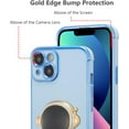 thumbnail image 4 of for iPhone 13 Case Cute 6D Astronaut Case with Stand Function Luxury Plating Case Cover Slim Fit Soft TPU Shockproof Bumper Protective Electroplated Case for Girls Boys,6.1 inch,Blue, 4 of 12