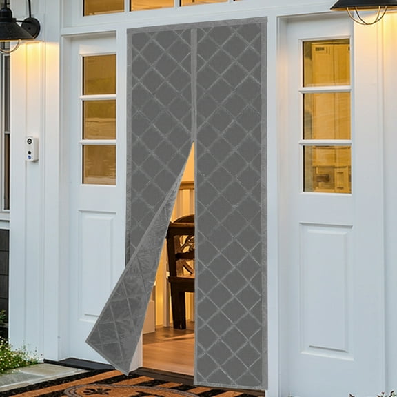 ChicHomey Magnetic Thermal Insulated Door Curtain For 32 * 80 inch Doors,Cotton & PVC, Strong Magnets,Waterproof & Dustproof, for Home & Commercial Use