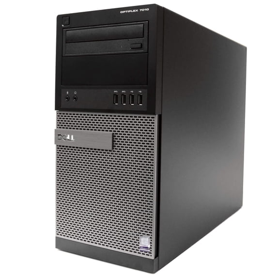 Pre-Owned Dell Optiplex 7010 Tower Computer PC, 3.20 GHz Intel i5 Quad Core Gen 3, 32GB DDR3 RAM, SATA Hard Drive,