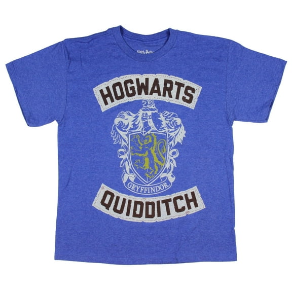 Harry Potter Boy's Hogwarts Quidditch Gryffindor Crest T-shirt (Small)