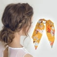 thumbnail image 2 of Unique Bargains 1 Pc Triangle Ribbon Floral Hair Elastic Band for Home Yellow, 2 of 5