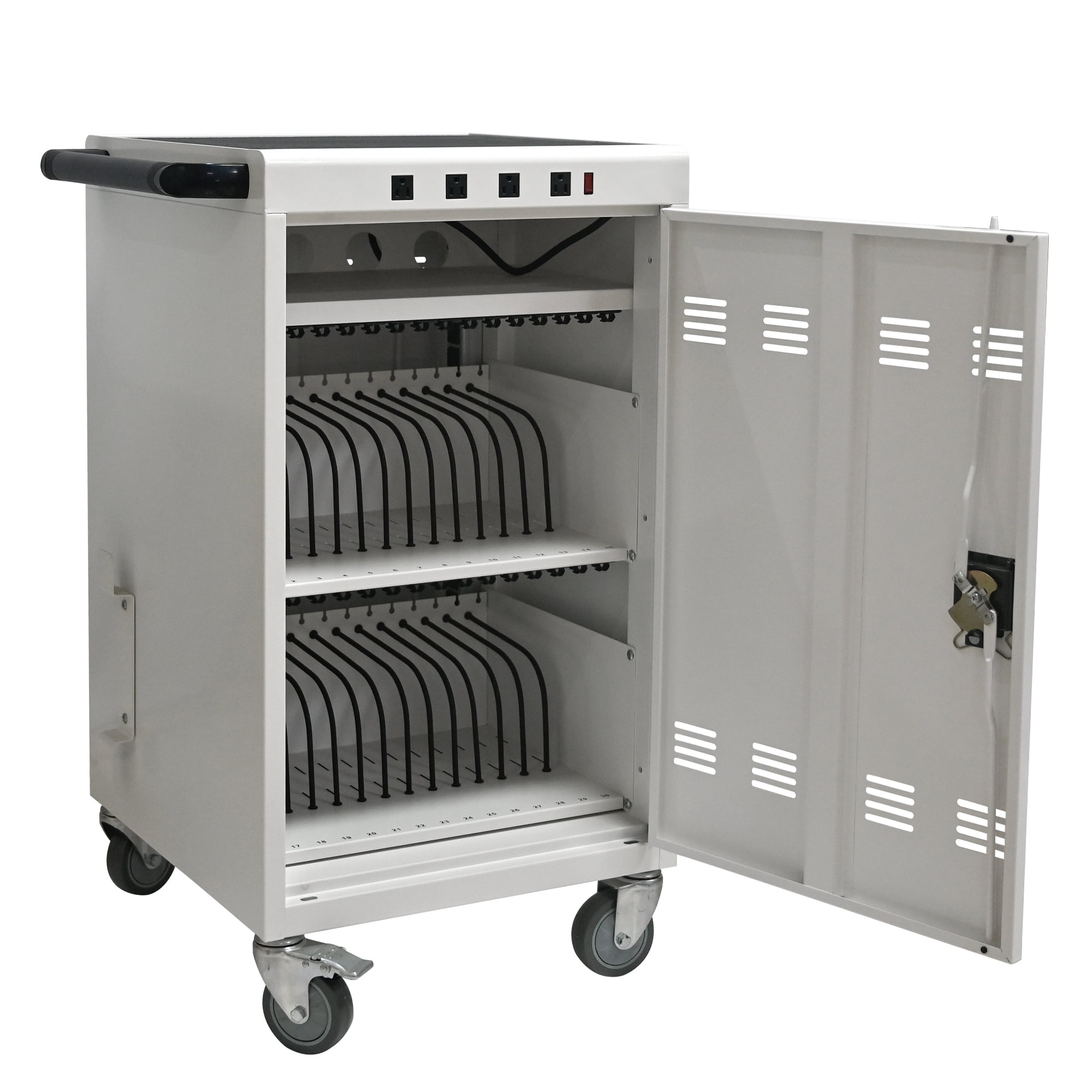 Mobile Charging Cart and Cabinet for Tablets Laptops 31+4-Device