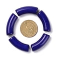 thumbnail image 3 of 500g Opaque Acrylic Beads Curved Tube Blue 34.5x13x11mm Hole: 3.5mm about 155pcs/500g, 3 of 6