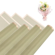 Flower Wrapping Paper, 56cm/22 Inch Gray Khaki Packaging Papers, Pack of 20