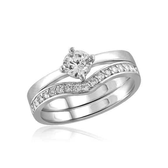 Diamonice 0.925 Sterling Silver 1.30 Carat White Cubic Zirconia Ring for Women | Cubic Zirconias for Everyday Womens Wear