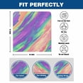 thumbnail image 6 of Colorful Gradual Chair Back Covers Set of 6, Watercolor Abstract Modern Removable Dining Seat Cover Washable Kitchen Chair Slipcovers Protective for Party Festival Decoration 19x20in, 6 of 9