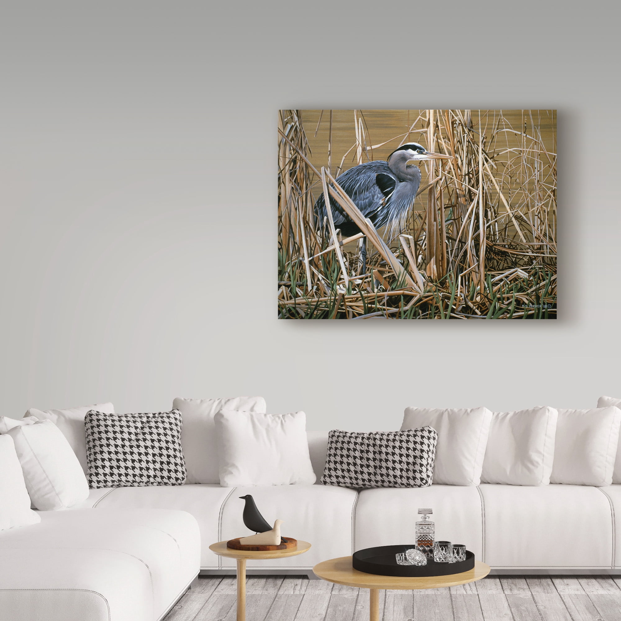 Trademark Fine Art 'Early Spring Great Blue Heron' Canvas Art by Ron Parker