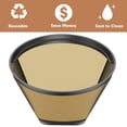 thumbnail image 4 of Replacement Coffee Filter for Cuisinart Makers, Universal Fits Various Machines, Easy to Clean Gold-Tone Permanent Filter, Better Filtering Effect, Reusable Cone Coffee Filters, 4 of 5